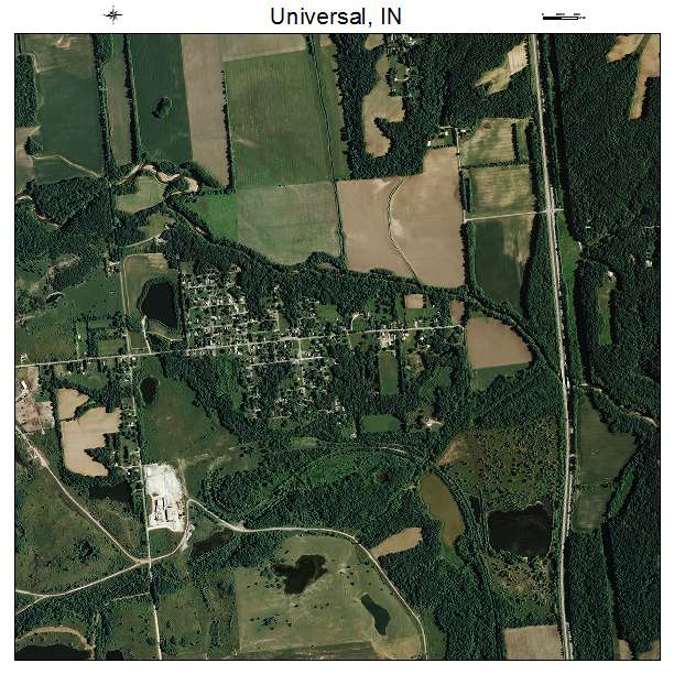 Universal, IN air photo map