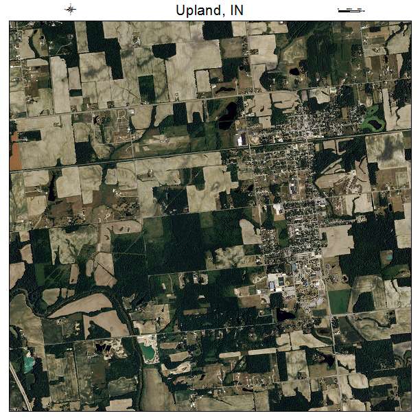 Upland, IN air photo map