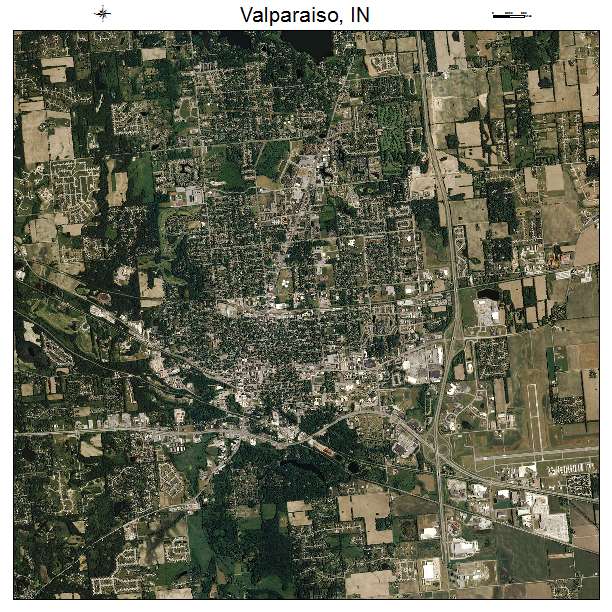 Valparaiso, IN air photo map