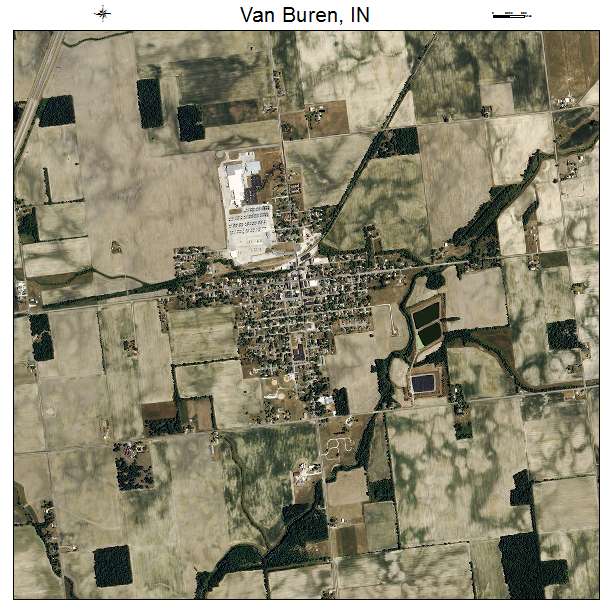 Van Buren, IN air photo map