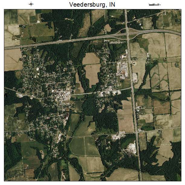 Veedersburg, IN air photo map