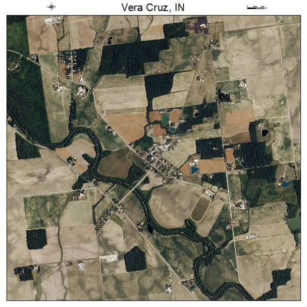 Vera Cruz, IN air photo map