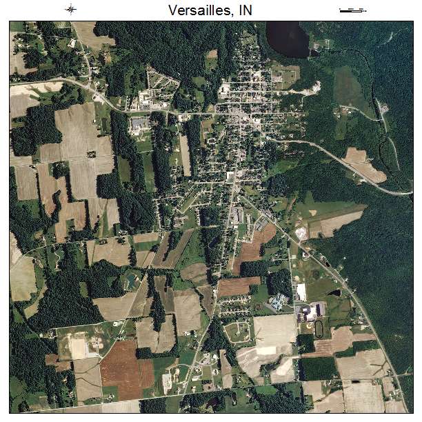Versailles, IN air photo map