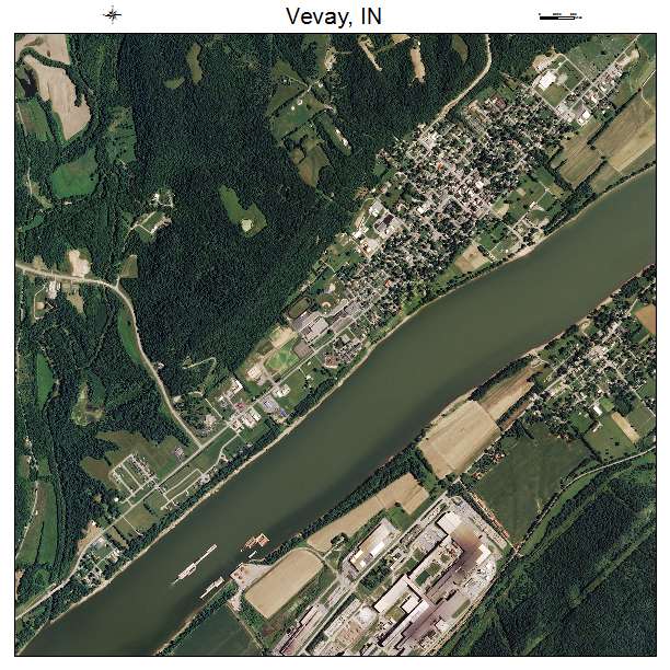 Vevay, IN air photo map