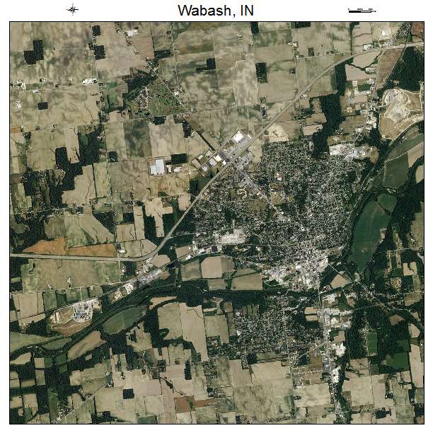 Wabash, IN air photo map