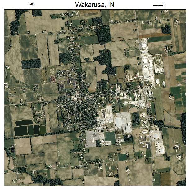 Wakarusa, IN air photo map