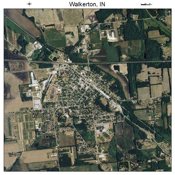 Walkerton, IN air photo map