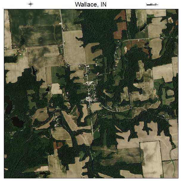 Wallace, IN air photo map