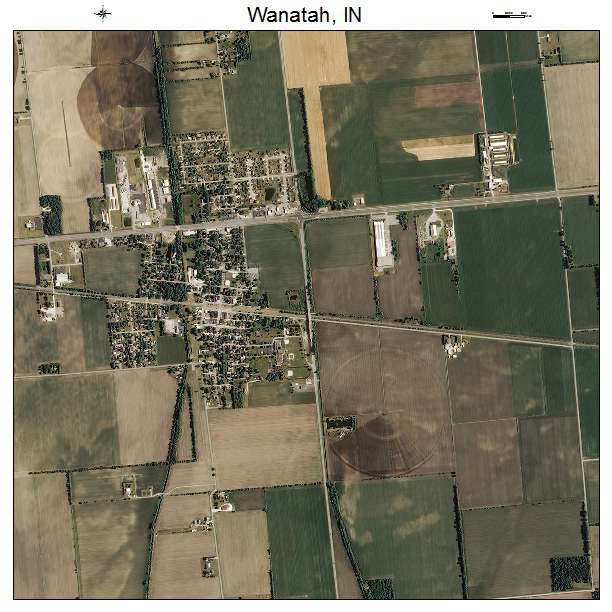 Wanatah, IN air photo map