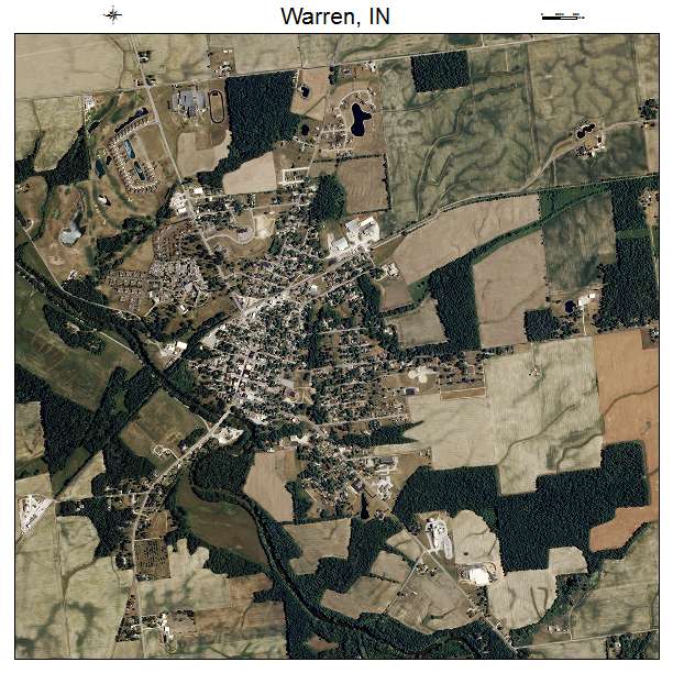 Warren, IN air photo map