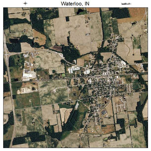 Waterloo, IN air photo map