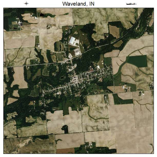 Waveland, IN air photo map