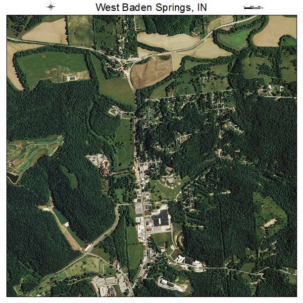 West Baden Springs, IN air photo map