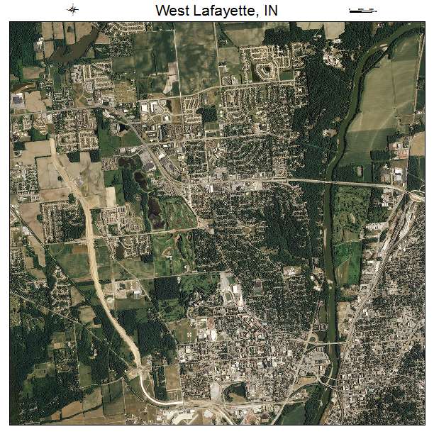 West Lafayette, IN air photo map