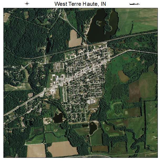 Aerial Photography Map Of West Terre Haute In Indiana