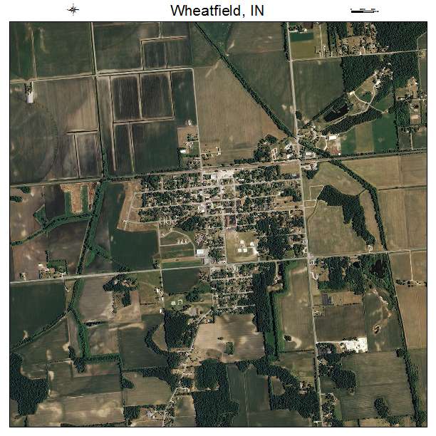 Wheatfield, IN air photo map