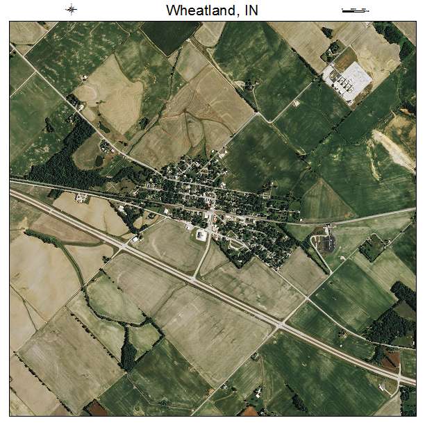 Wheatland, IN air photo map