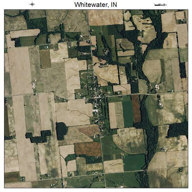 Whitewater, IN air photo map