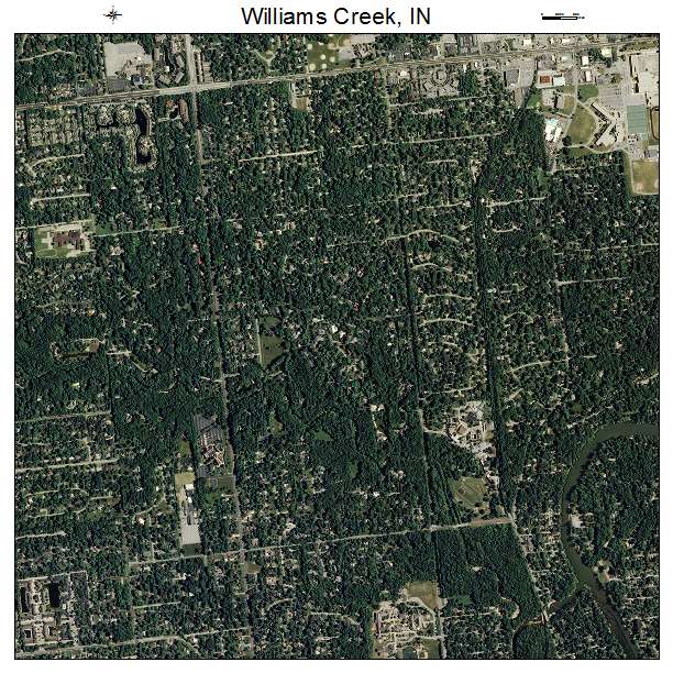 Williams Creek, IN air photo map