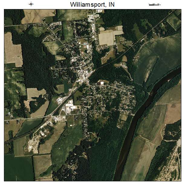 Williamsport, IN air photo map