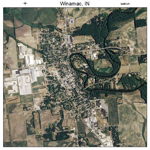 Winamac, IN air photo map