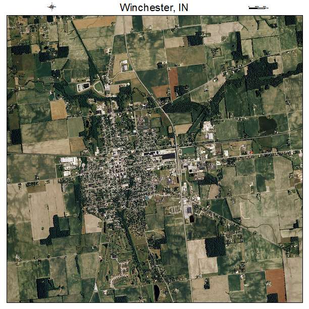 Winchester, IN air photo map