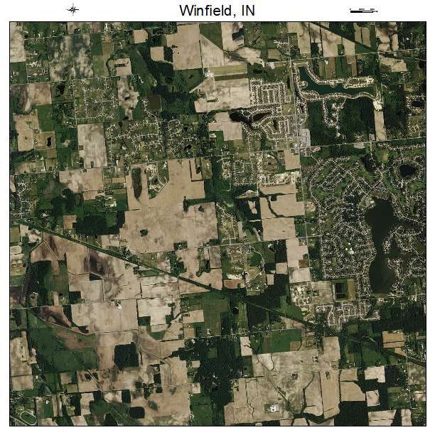 Winfield, IN air photo map