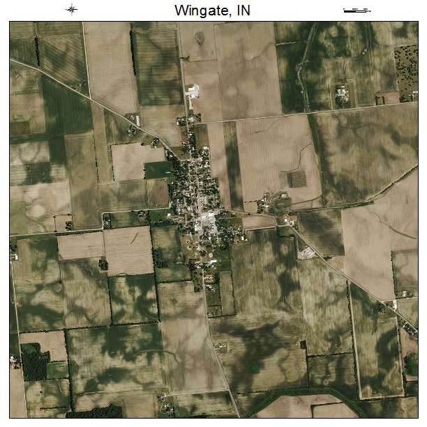 Wingate, IN air photo map