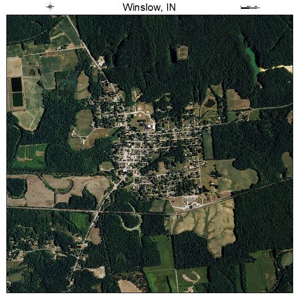 Winslow, IN air photo map