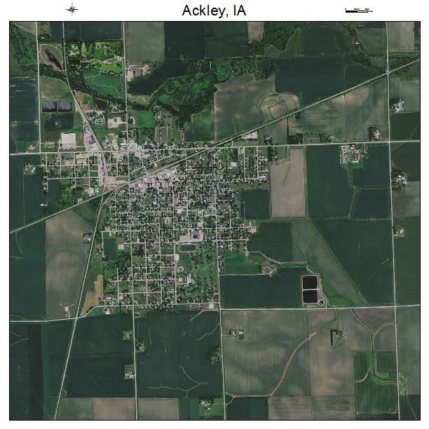 Ackley, IA air photo map