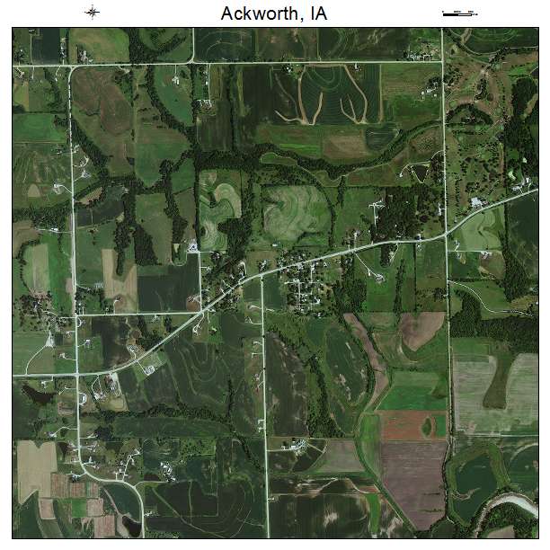 Ackworth, IA air photo map