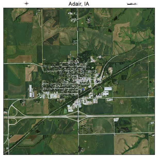 Adair, IA air photo map