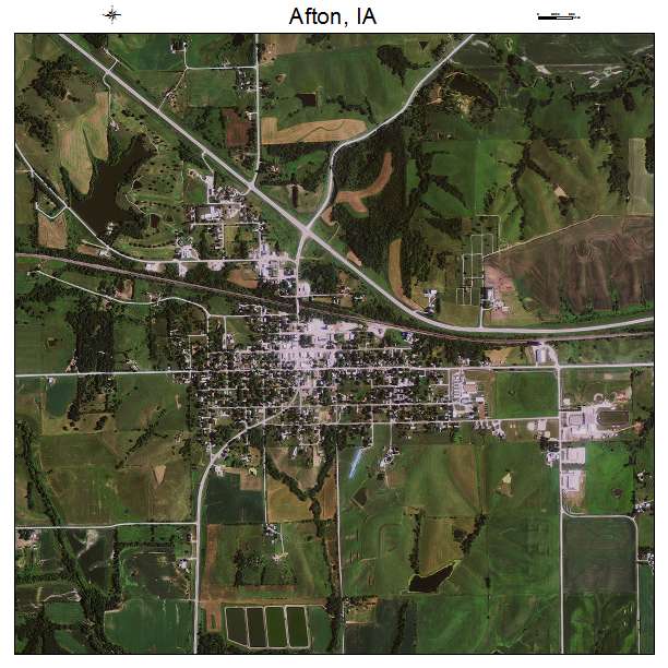 Afton, IA air photo map
