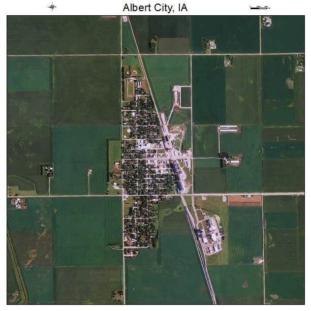 Albert City, IA air photo map