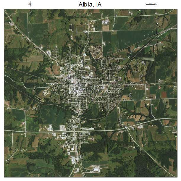Albia, IA air photo map