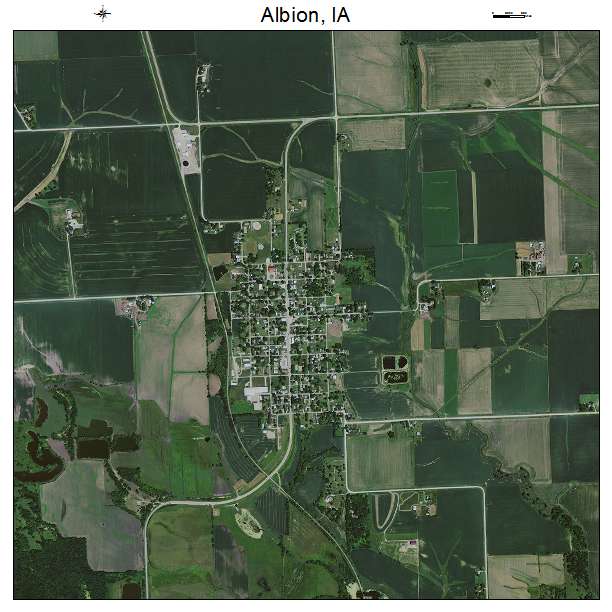 Albion, IA air photo map