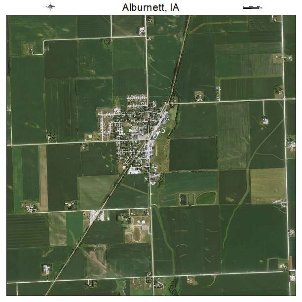 Alburnett, IA air photo map