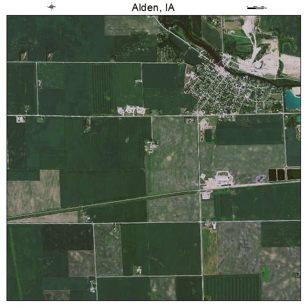 Alden, IA air photo map