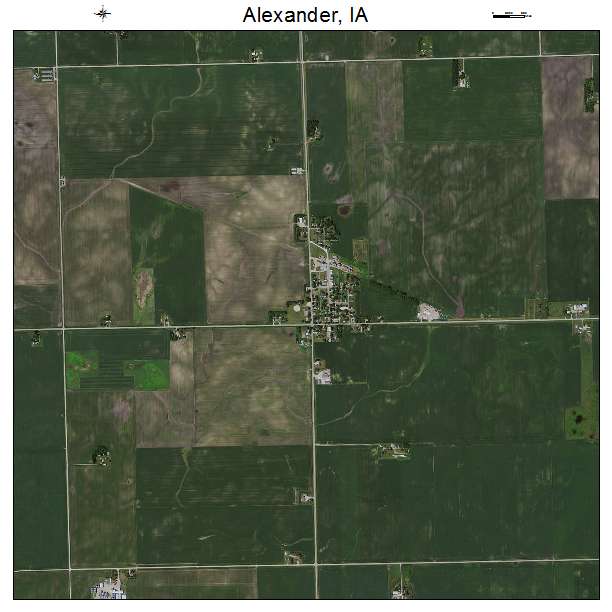 Alexander, IA air photo map