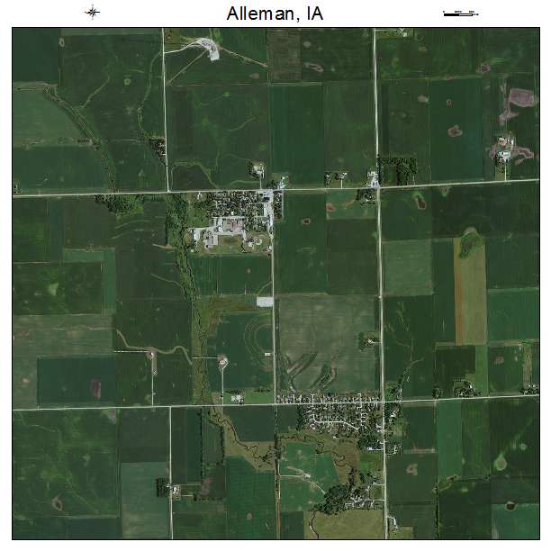 Alleman, IA air photo map