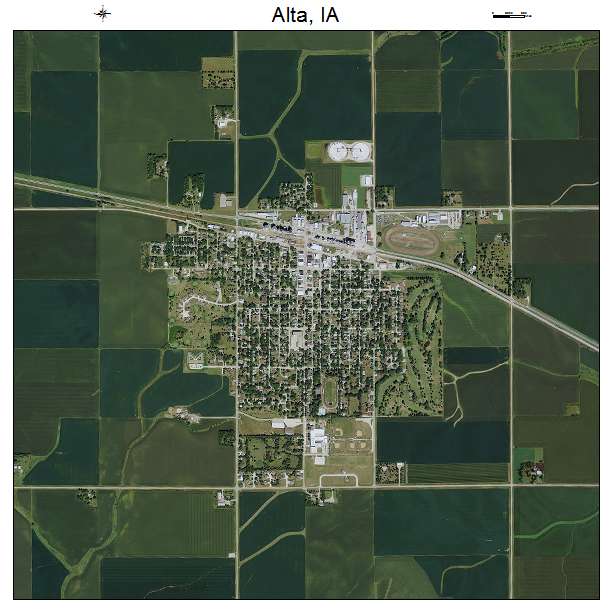 Alta, IA air photo map