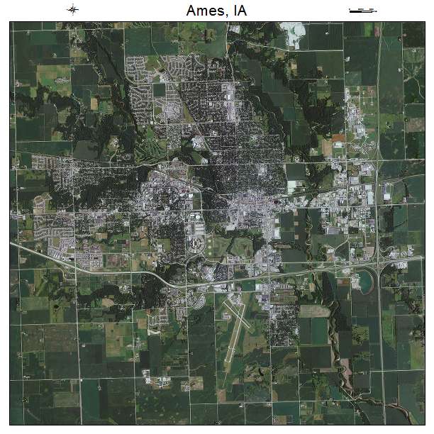 Ames, IA air photo map