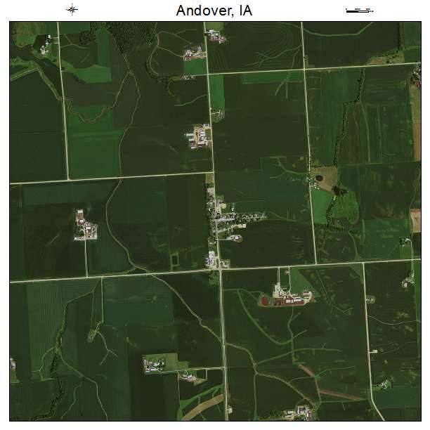 Andover, IA air photo map