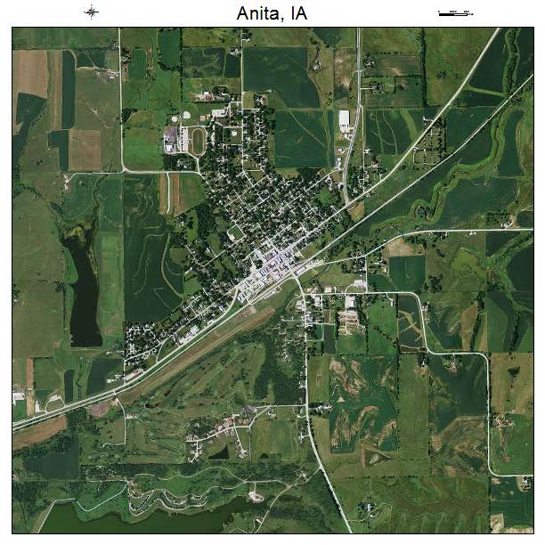Anita, IA air photo map