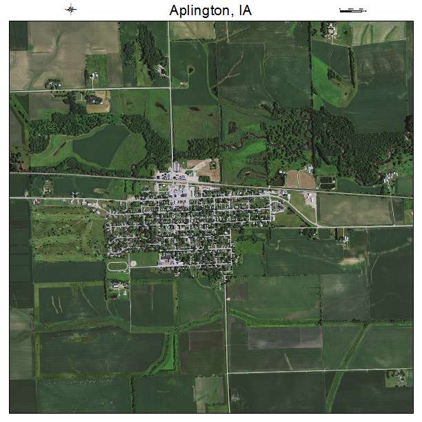 Aplington, IA air photo map