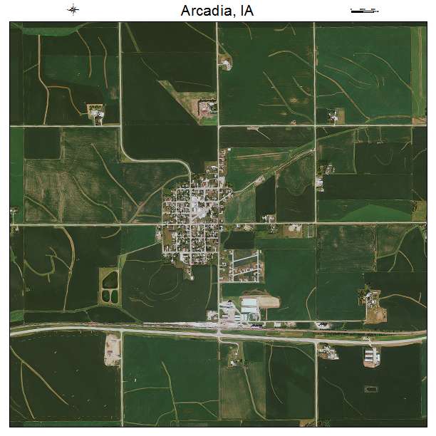 Arcadia, IA air photo map