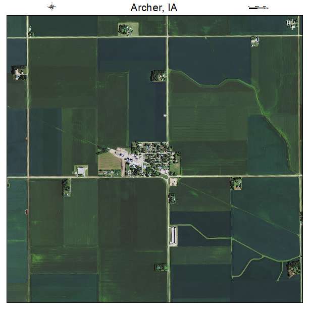 Archer, IA air photo map