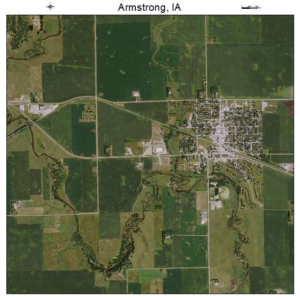 Armstrong, IA air photo map
