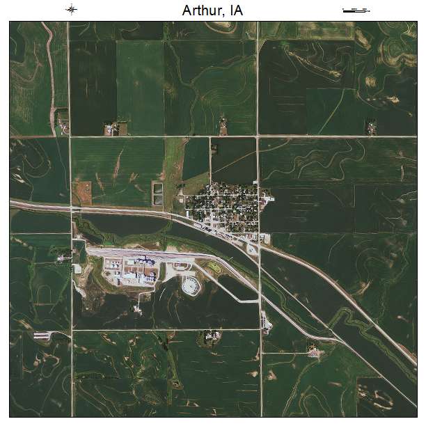 Arthur, IA air photo map
