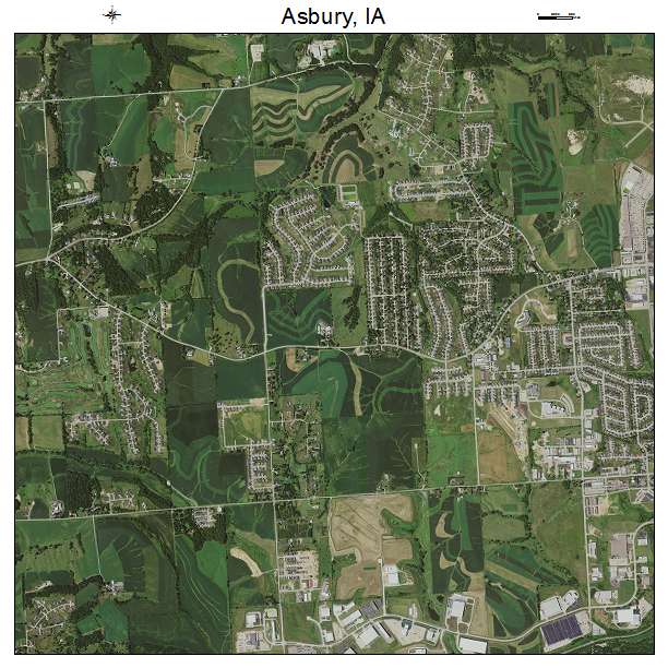 Asbury, IA air photo map